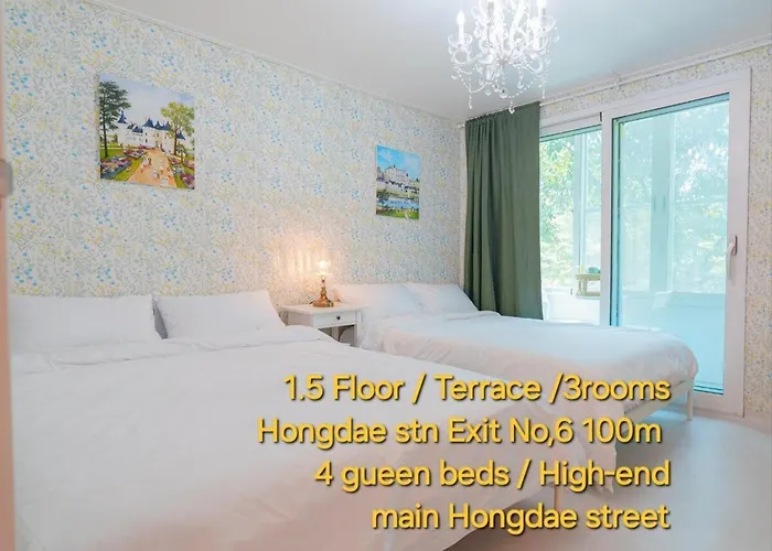 Daire Hongdae 5 Minutes, Park View, 8-person Family, Free Parking, Luggage Storage, Early Check-in, Late Check-out, Infant Welcome, Dryer And Bidet *